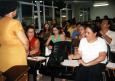 Alda Maria Borges Cunha falando aos educadores