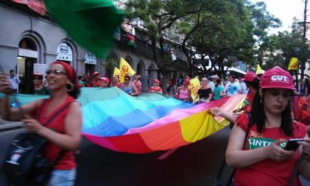 Passeata durante o Fórum Social Mundial