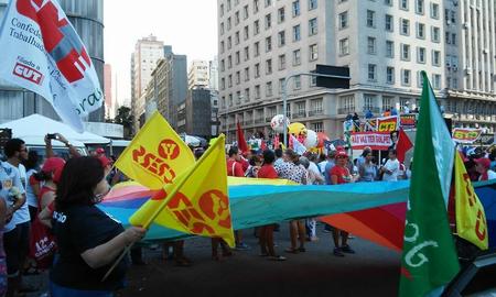 Passeata durante o Fórum Social Mundial