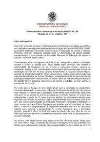 Idade para EJA