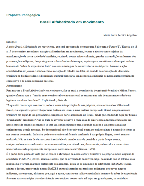 Brasil Alfabetizado em movimento