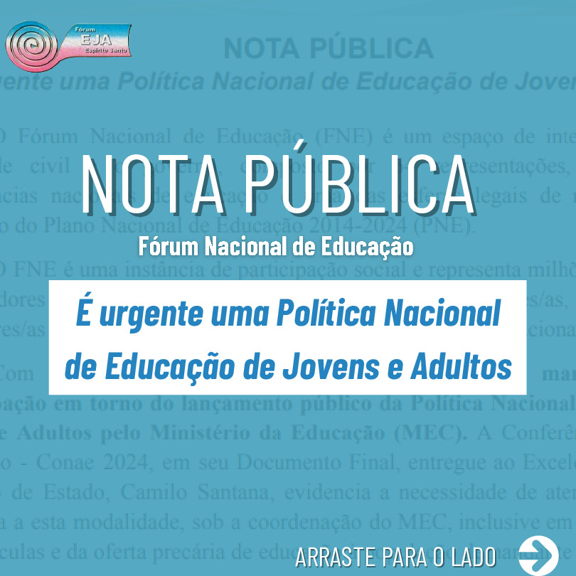 Nota pública fórum nacional de educação