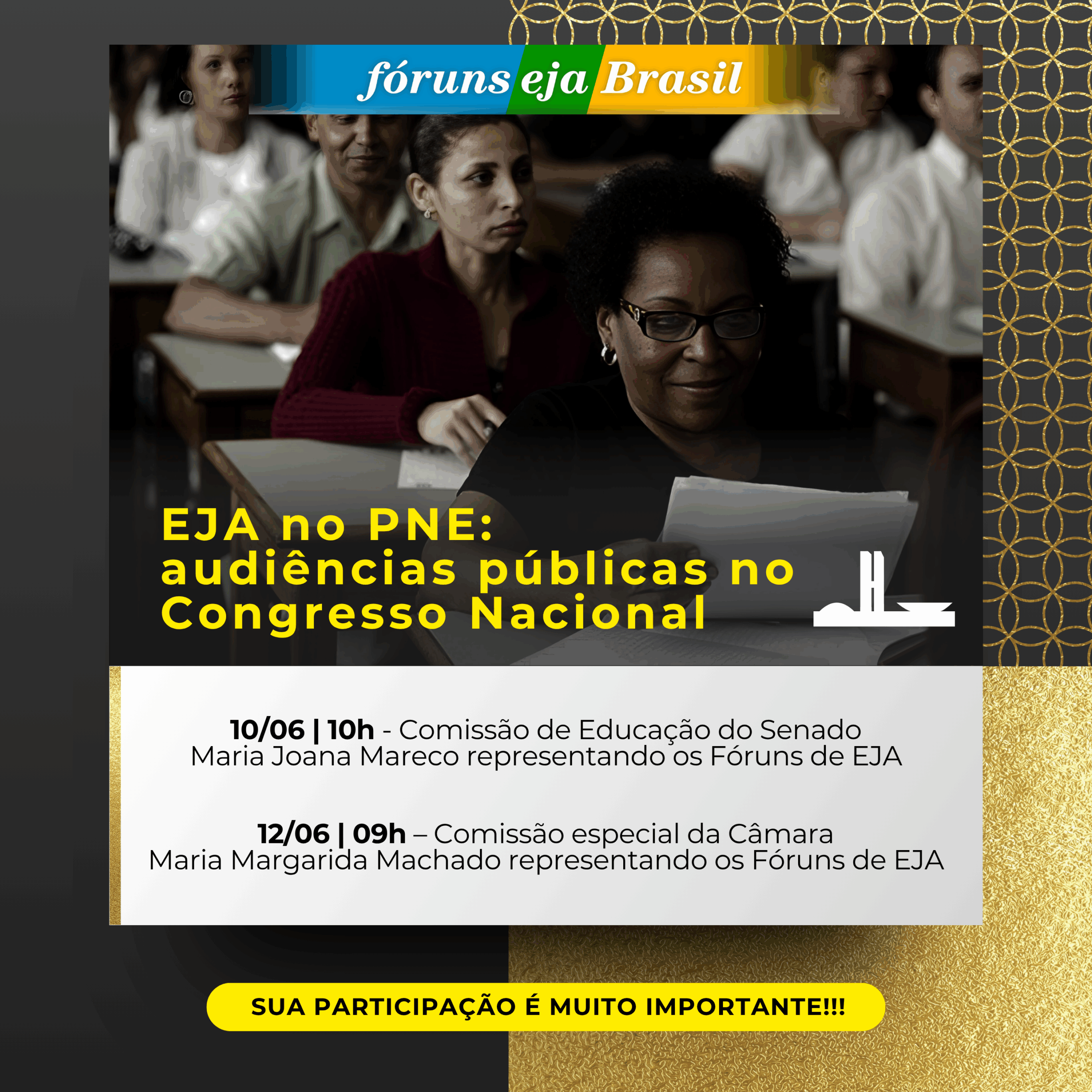 EJA no PNE: audiências públicas no Congresso Nacional
