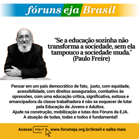 card produzido durante oficina de reformulação dos portais dos Fóruns EJA